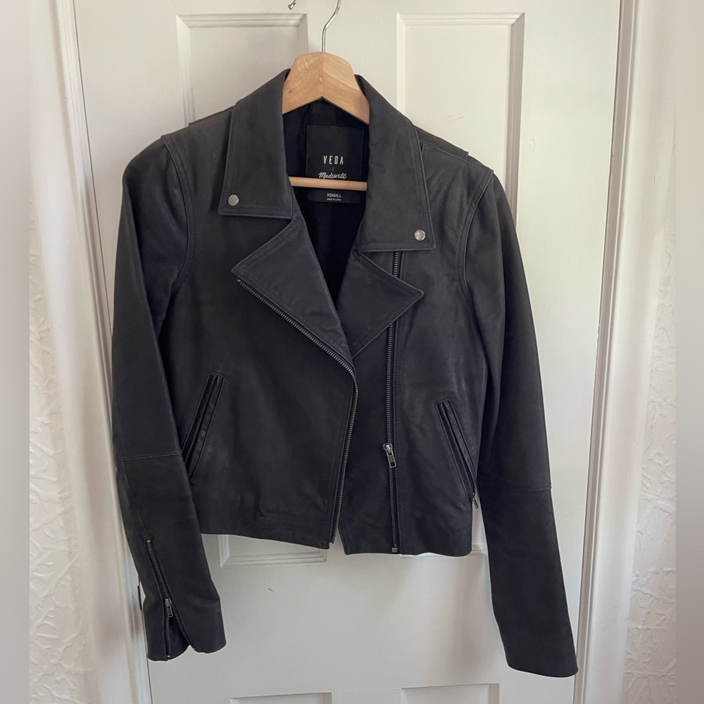 Veda c Madewell Leather Moto Jacket, size XS